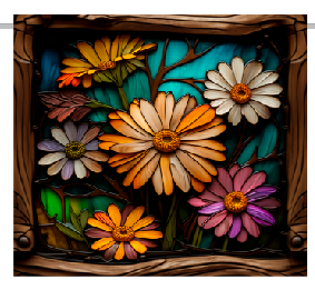 Colorful Daisies - Holographic