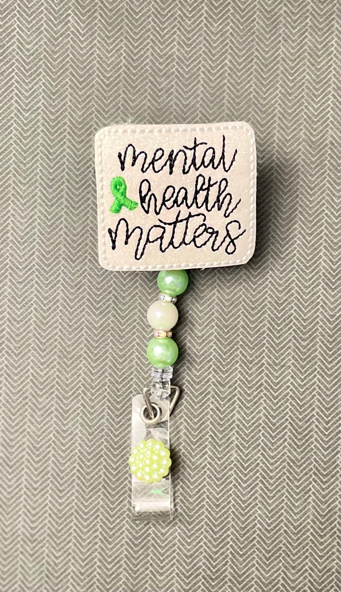 Mental Health Matters - Green and White Badge