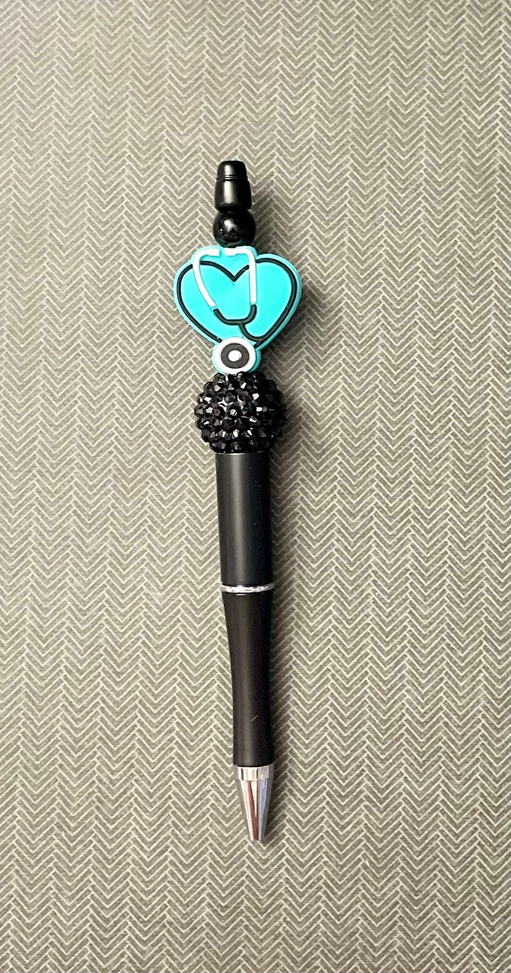 Teal Heart - Black Pen