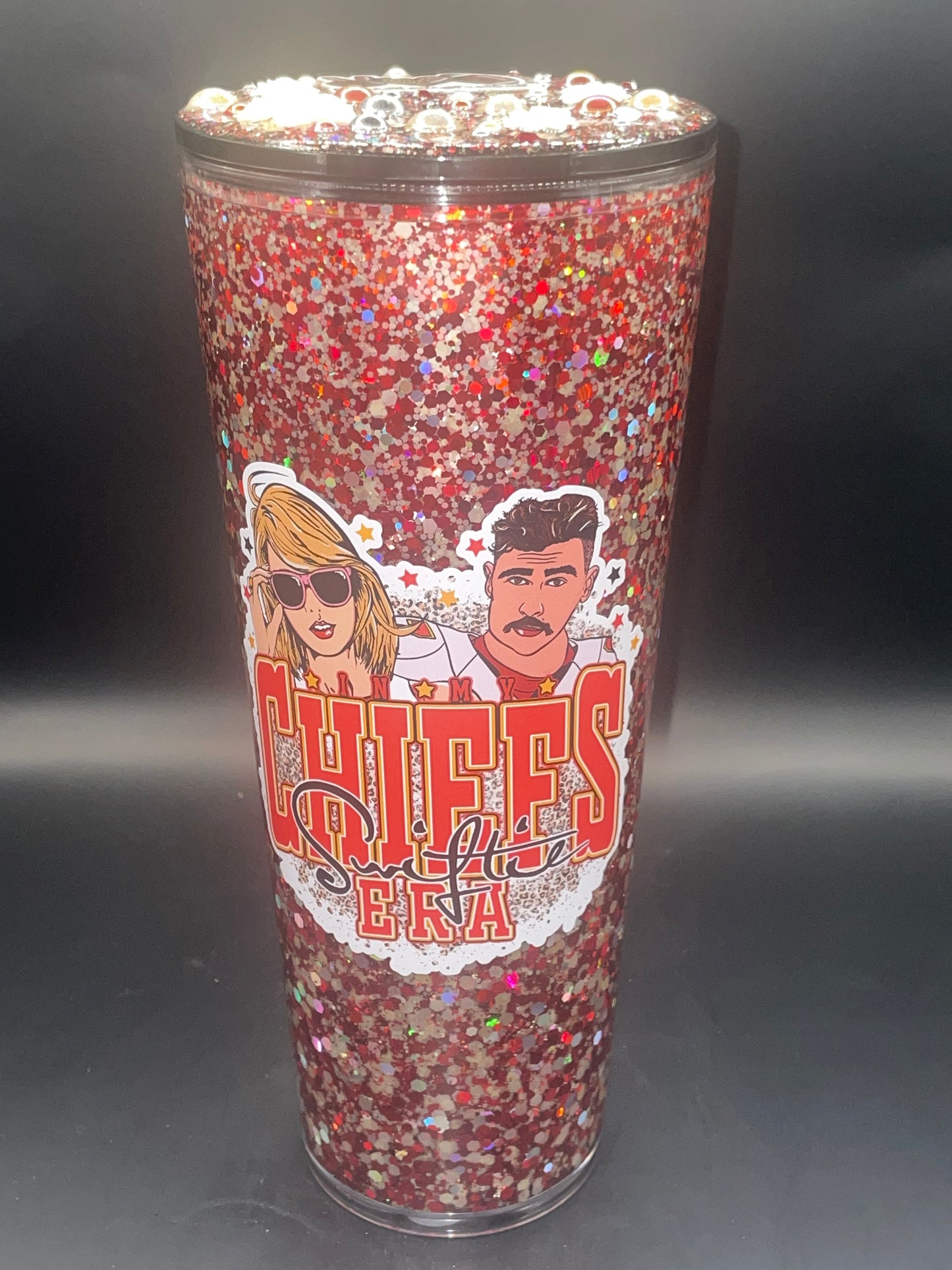 24oz Acrylic Swifty Chiefs Snowglobe w/Blinged Lid