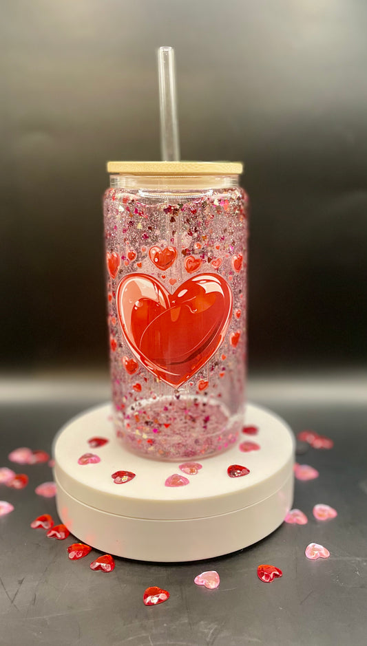 Valentines 16oz Glitter SnowGlobe