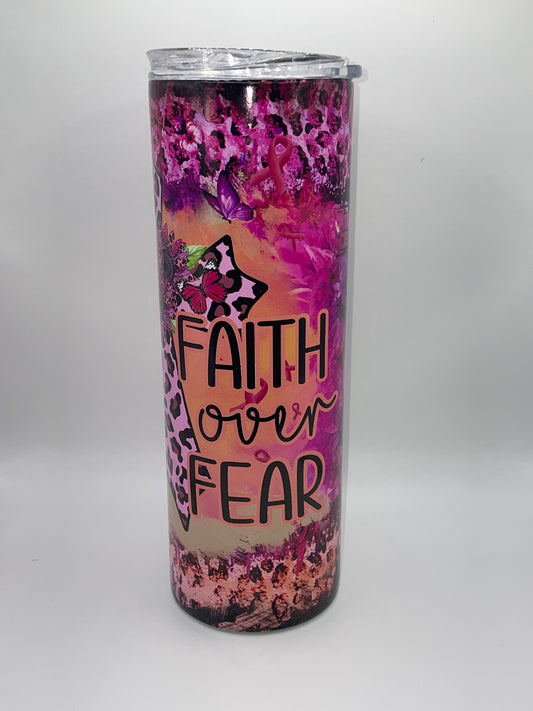 20oz Skinny "Faith Over Fear" wrap
